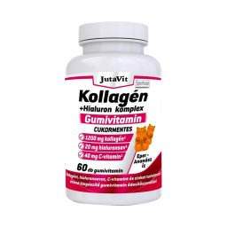 JutaVit Kollagén + Hialuron komplex eper-ananász ízű cukormentes gumivitamin 60x