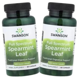 Swanson Spearmint Leaf DUO 400mg 2X60 kapszula