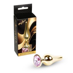 MyLove Toys Anl plug Fm, hthet, 9,5 cm arany-rzsaszn