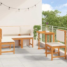 vidaXL Kert Pad Készlet 4 pcs Barna Tömör Akácfa