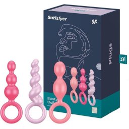 Satisfyer - Plugs Booty Call 3 darabos anál dildó szett (színes)
