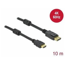 Delock kábel aktív DisplayPort 1.2-től HDMI-ig, 4K, 60 Hz 10 m