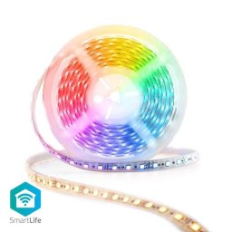 Nedis WIFILS52CRGBW Wi-Fi Smart LED szalag | Több szín | SMD | 5,00 m | IP21 | 2700 - 6500K | 960 lm | Android / IOS