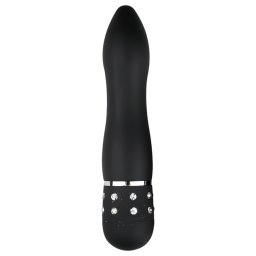 EasyToys Diamond Curved - mini rúd vibrátor (fekete)