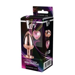 Gleaming Love Anál plug Ékszeres, nagy 9,5 cm rózsaarany