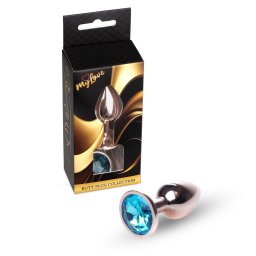 Mylove Toys Anál dugó Fém hűthető-melegíthető 7 cm világoskék-arany