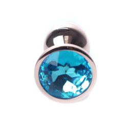 Anal plug Fém, hűthető, 7 cm világoskék arany red