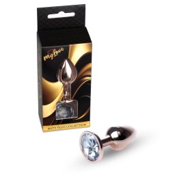 Mylove Toys Anál plug Fém, hűthető, 7 cm piros arany kristály