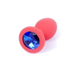 Anál plug Szilikon kivitel, kékszemű kristály 7 cm kék