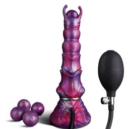 Felfújható dildó 4 golyóval 19 cm hosszú 4-7 cm átmérőjű szilikon alapú