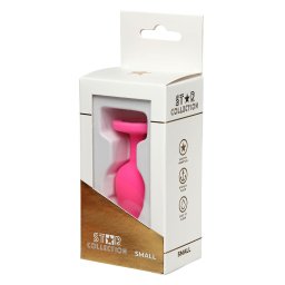 Star Collection Anál plug kompaktus sima tapintású világos rózsaszín kristály díszítéssel S