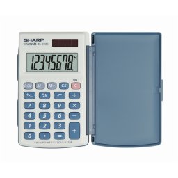 Zsebszámológép 8 digit Sharp EL-243S fehér