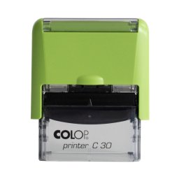 Bélyegző C30 Colop zöld átlátszó ház/kék párna