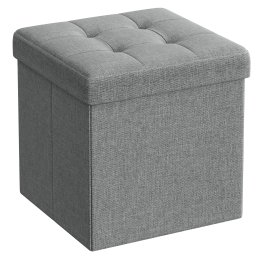 Tárolóhelyes taburet OTTOMAN 30x30 cm, szürke