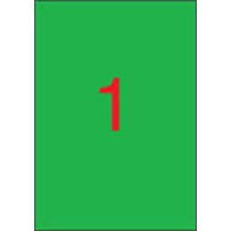 APLI Etikett, 210x297 mm, színes, APLI, zöld, 100 etikett/csomag