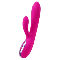 Vibrator duplarezg, felfthet, 10 md, USB-tlts, vzll, orvosi szilikon