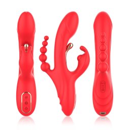 Trident Vibrtor Ngypontos stimulci G-pont s anlis 22 cm piros