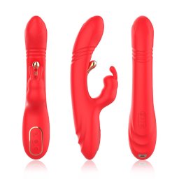 Red Spider Mite Vibrtor G-pont s csikl stimull 22,7 cm vzll fekete