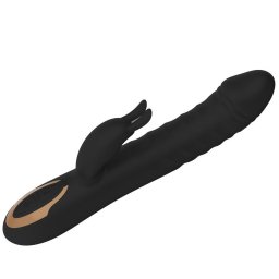 Power Escorts Vibrtor Rezg, Ketts stimulci USB tlts 22,6 cm fekete-arany