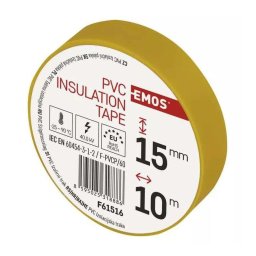 Emos PVC szigetelőszalag 15/10 sárga
