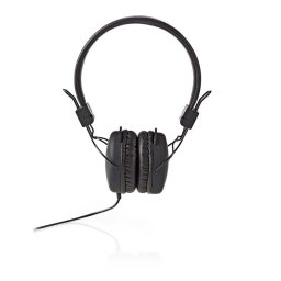 Nedis HPWD1100BK - Vezetékes fejhallgató | On-ear | Összecsukható | Kerek kábel 1,2 m | Fekete