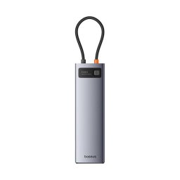 Baseus StarJoy Metal Glam Series Hub 11 az 1-ben USB-C-HDMI +VGA + 3 x USB-A 3.0+USB-A 2.0+USB-C, PD + RJ45 + SD/TF