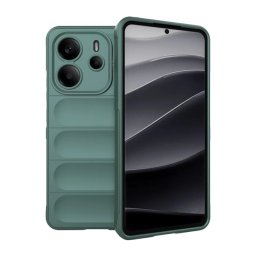Szilikon telefonvédő (ütésállóság, kameravédő, 3D) SÖTÉTZÖLD Xiaomi Redmi Note 14 4G