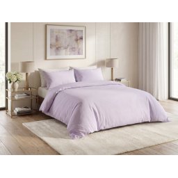 Pamut ágynemű FOREVER COLOURS világoslila Ágyneműhuzat mérete: 2 db 60 x 70 cm | 260 x 220 cm