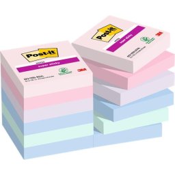 3M POSTIT Öntapadó jegyzettömb, 48x48 mm, 12x90 lap, 3M POSTIT "Super Sticky Soulful", vegyes színek