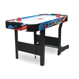 Léghoki asztal, Neo-Sport NS-427 Air Hockey, fehér, 120 x 60 x 72 cm, összecsukható, MDF és PVC, légáram rendszer, 2 ütővel és 2 koronggal, analóg számláló, hálózati (220-240 V) (bemutató darab)