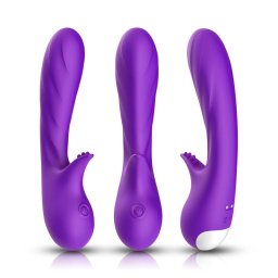 Vibrtor G-pont s csikl stimull 9 md USB tlts 18 cm lila