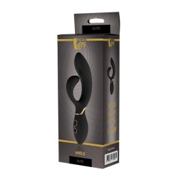 Dream Toys Vibrtor ktmotoros, rugalmas krlik 20 cm fekete-arany USB tlts