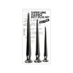 You2Toys - extra hosszú anál plug szett (3 részes, fekete)