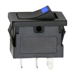 Kapcsoló billenő LED-es 2 állású 12V 15A 09027KE kék