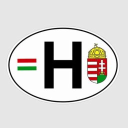 Matrica magyar jelzés zászlóval és címerrel 80/309