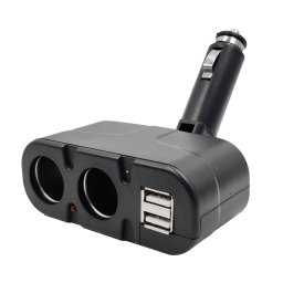 Szivargyújtó elosztó dönthető 2+2db USB 12V BM033