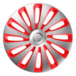 Dísztárcsa (17) Sepang Carbon Silver Red 4db-os garnitúra