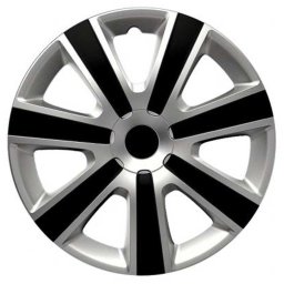 Dísztárcsa (16) VR Silver-Black 4db-os garnitúra