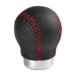 Sebességváltó gomb, bőr, fekete-piros, Lampa Zero Sport