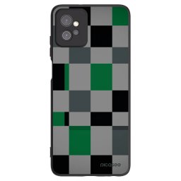 Fekete szilikon tok az alábbi mobiltelefonokra Motorola Moto G32 - Block Grid