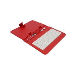 AIREN AiTab bőr tok 1 USB billentyűzettel 7" VÖRÖS (CZ/SK/DE/UK/US... elrendezés)