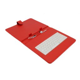 AIREN AiTab bőr tok 3 USB billentyűzettel 9,7" VÖRÖS (CZ/SK/DE/UK/US... elrendezés)