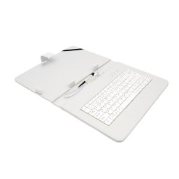 AIREN AiTab bőr tok 4 USB billentyűzettel 10" FEHÉR (CZ/SK/DE/UK/US... elrendezés)