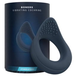 Boners - akkumulátoros vibrációs péniszgyűrű (kék)