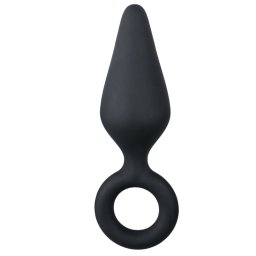 Easy Toys - szilikon anál dildó kihúzó gyűrűvel (M méret)