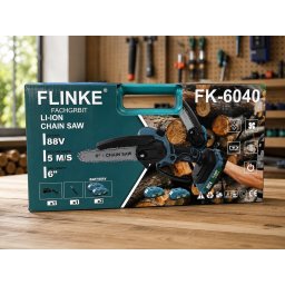 Flinke 6040 2 akkus Láncfűrész olajzó tartályal 6 col 48 V