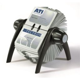 DURABLE Névjegykártyatartó, műanyag, 400 db-os, forgatható, fekvő, DURABLE, "VISIFIX(R)", fekete