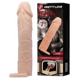 Pretty Love - heregyűrűs péniszköpeny (testszínű)
