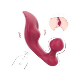 Sex HD Chomper - csikló- és anál vibrátor (piros)
