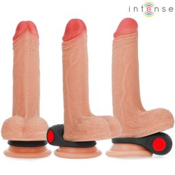 INTENSE Clover - fekets vibrl pniszgyr 10 funkcival